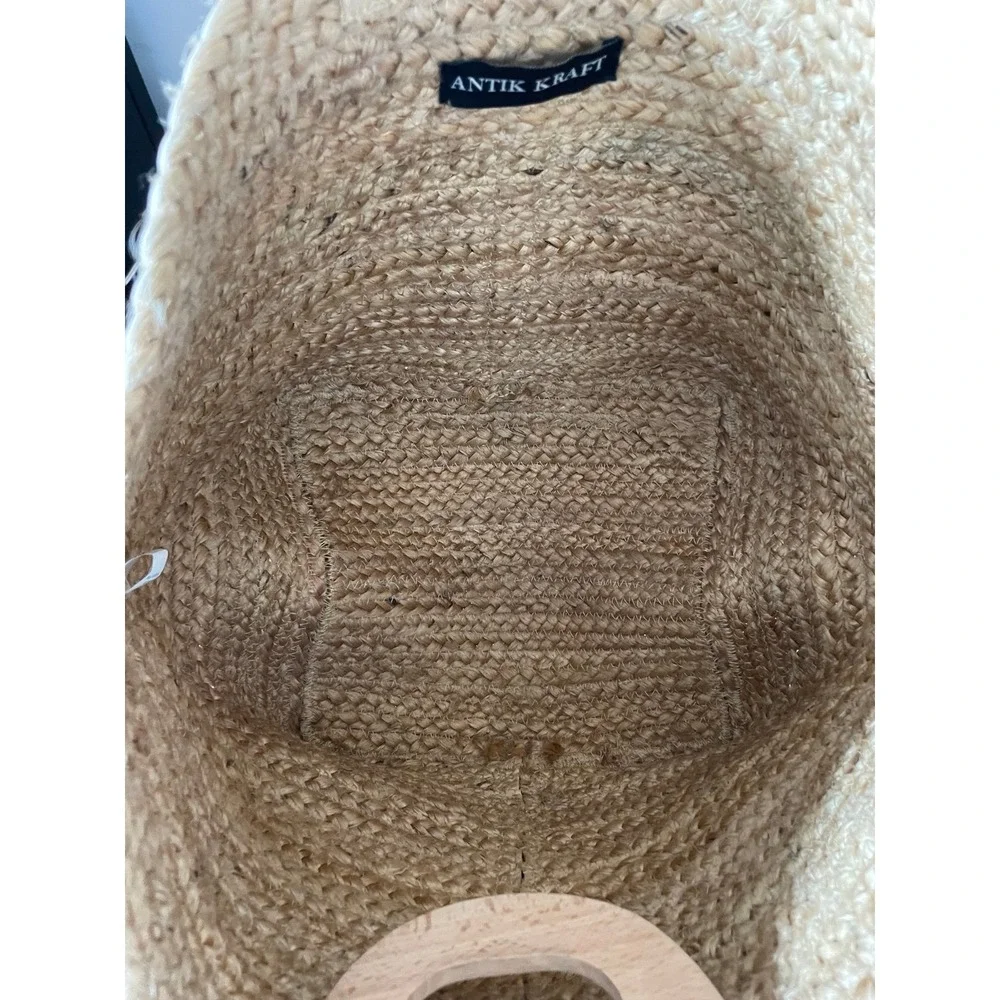 Antik Kraft Tote Purse‎ Women Large Rainbow Boho Beach Hippie Woven Jute